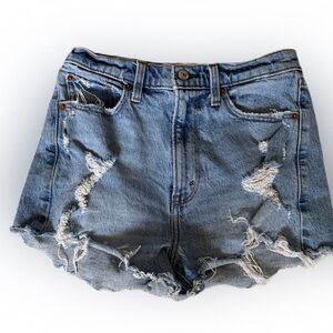 Abercrombie & Fitch High Rise Denim Mom Shorts. Size 27/4